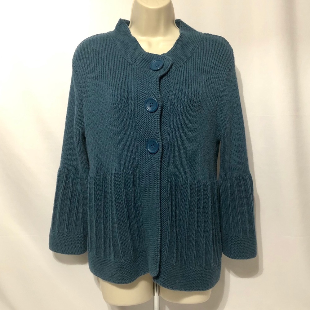 Women’s Heavy Knit Button Up Sweater L